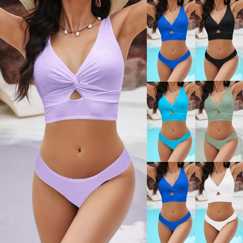 2025 Solid Color One-Piece Bikini Swimwear