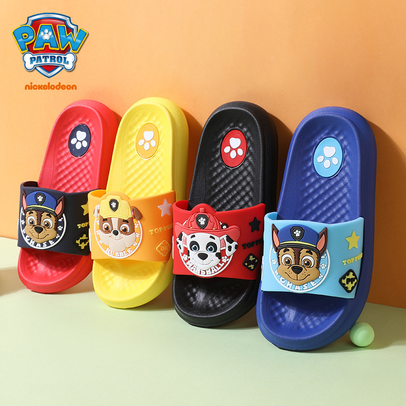 Wang Wang team slippers summer girls Children's cute little princess baby slippers little girl non-slip indoor one-word slippers