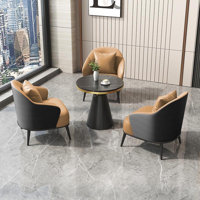 Mesa y silla de recepción Oficina de ventas Balcón de hotel de lujo simple Salón de belleza ocio Sofá para una sola reunión image 3