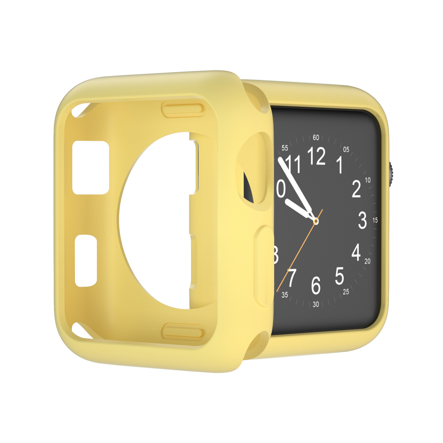 Adecuado para Apple Watch caso applewatch reloj TPU medio paquete cubierta protectora caramelo Shell en stock