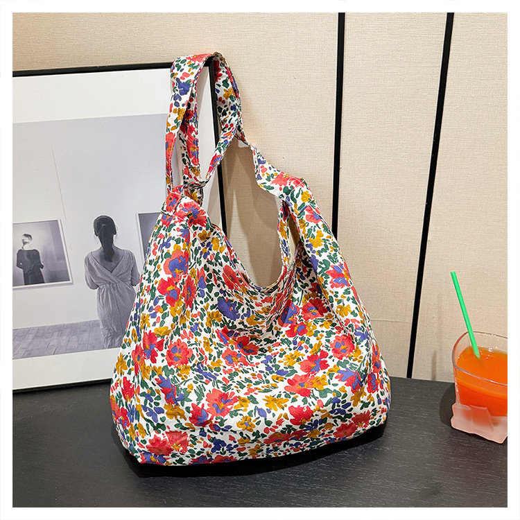 Hanfeng Fashion Große Kapazität Handtasche Schulter Freizeit Shopping Frische Fragmentierte Blume Einkaufstasche, Luxus Unterarm Tasche_voghion.com