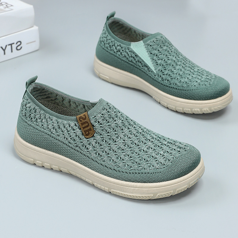 Zapatos de mujer de color sólido, zapatos casuales, zapatos de mujer con suela suave, zapatos de mujer con suela plana, zapatos de cabello
