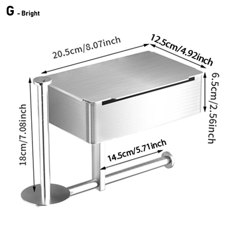 Transfronterizo Amazon caja de pañuelos de acero inoxidable negro titular de teléfono móvil baño Baño montado en la pared titular de rollo de tejido