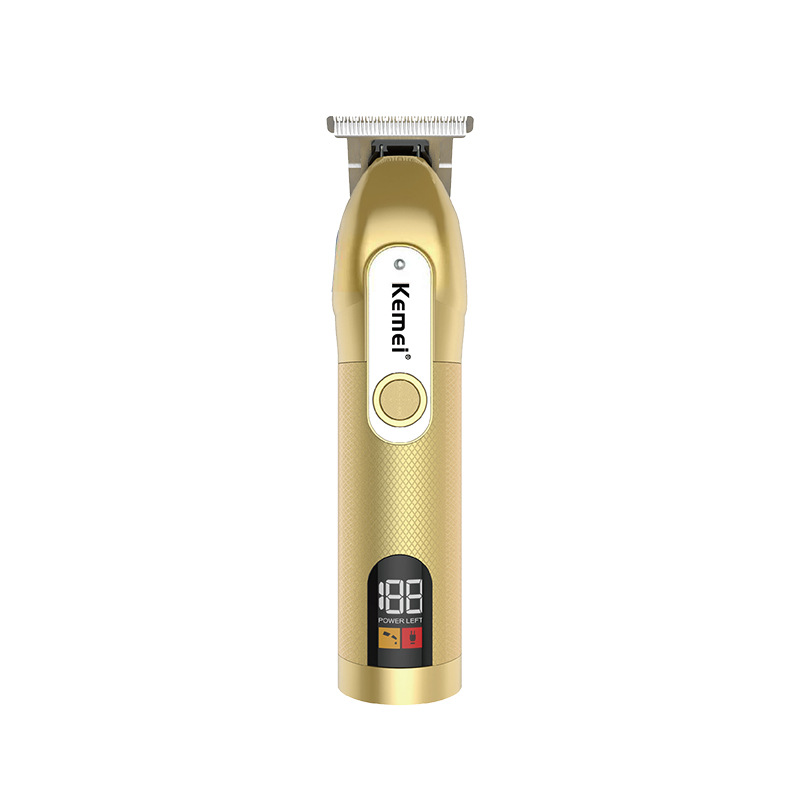 Cortadora de pelo recargable Kemei KM-1760 con pantalla digital para hombres, venta al por mayor