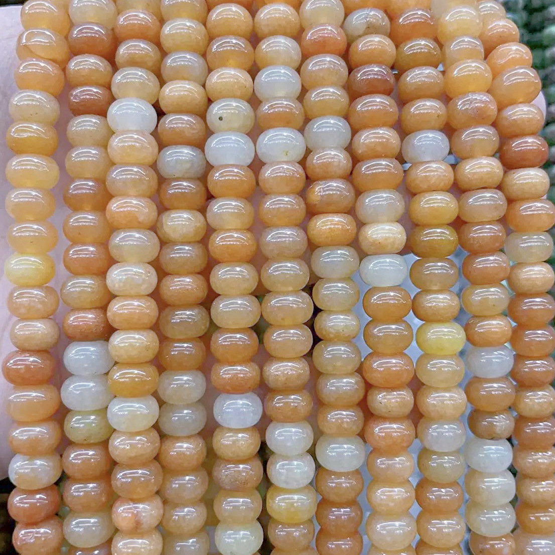 Piedra natural 5 * 8 Abaco Piedra Shoushan DIY accesorios de joyería collar de cuentas separadoras cuentas de posicionamiento cuentas al por mayor