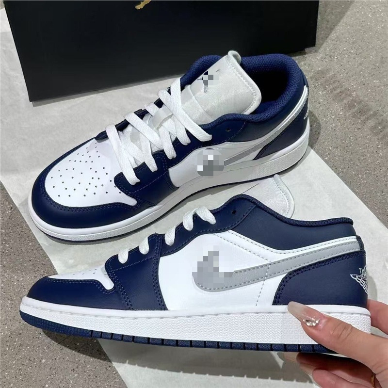 Cross-Border Putian Pure Original Aj1 Navy Blue Basketball Shoes for Men and Women, Retro Sports Shoes, Genuine Leather Couple Style Casual Sneakers Cross-Border Putian Pure Original Aj1 Navy Blue Basketball Shoes for Men and Women, Retro Sports Shoes, Genuine Leather Couple Style Casual Sneakers