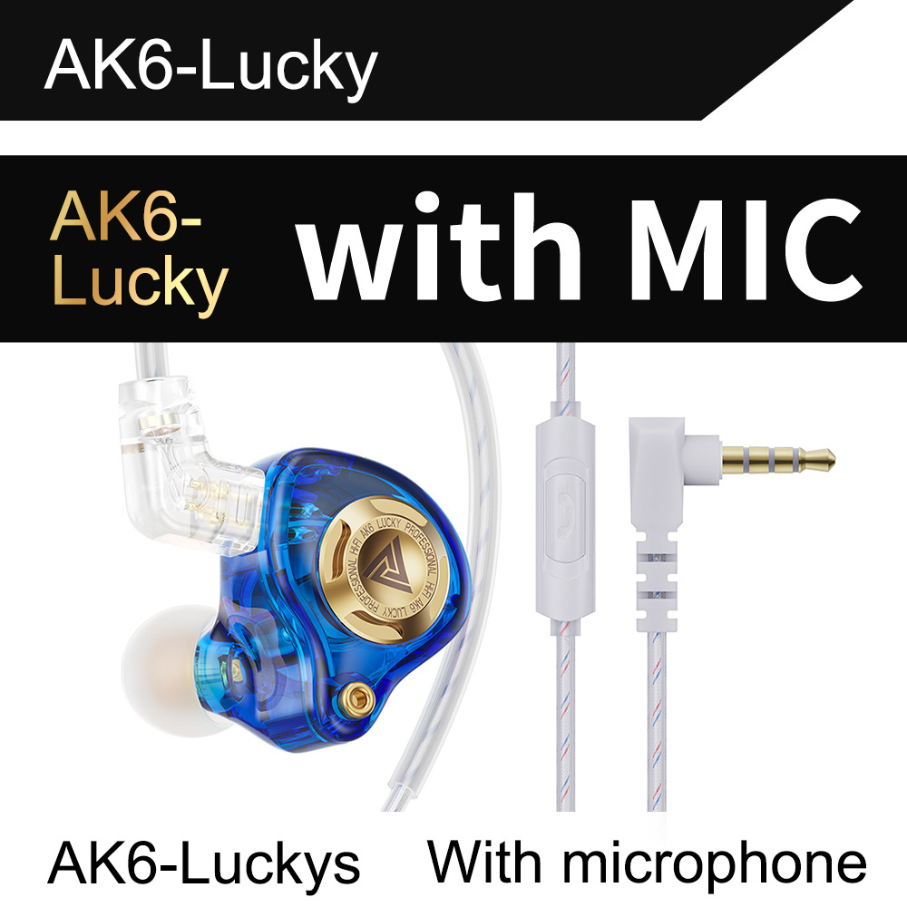 QKZ AK6 Glückliche Heavy Bass HIFI Kopfhörer Abnehmbare Kopfhörer Drei-Geschwindigkeit Einstellung Mobiltelefon Sport Kopfhörer - 10