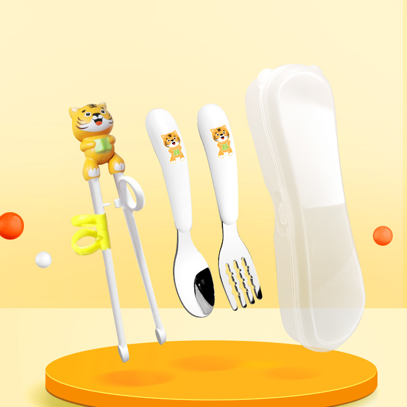 子供箸練習箸幼児食事専用トラ訓練箸子供補助学習箸母子用品