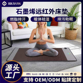 石墨烯发热功能床垫远红外玉石砭石光子能量家用瑜伽瘦身减脂垫子