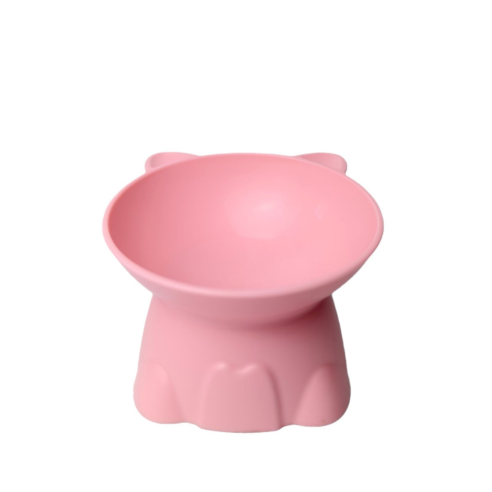 Tazón para gatos Tazón de comida para gatos de plástico Tazón de agua negra Boca inclinada Perro mascota de pies altos Cuenco de arroz de grano Protección de la columna cervical