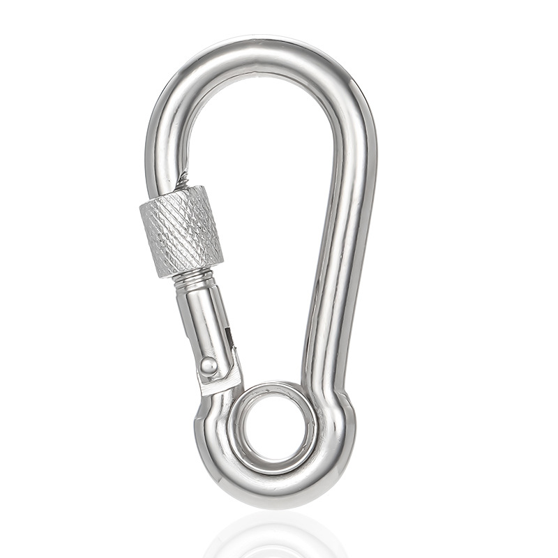 JRSGS 304 stainless steel connecting ring shaped carabiner rope chain buckle safety buckle loop spring hook