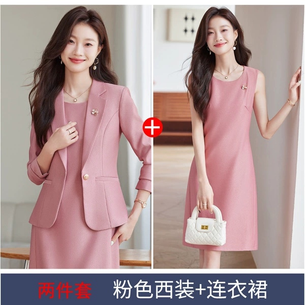Fuchsia classic suit jacket, dress