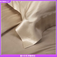 真丝枕巾纯色枕套双面丝绸冰丝枕头套成人48x74单人枕芯套批发