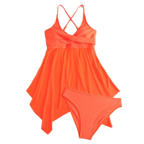 Elegant European and American Women's Sheer Mesh One-Piece Swimsuit High-Waisted Mesh Bathing Suit with Crossed Top and Double Shoulder Straps