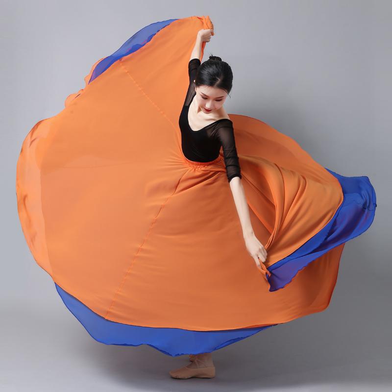 Shiffon dancing summer pleated skirt