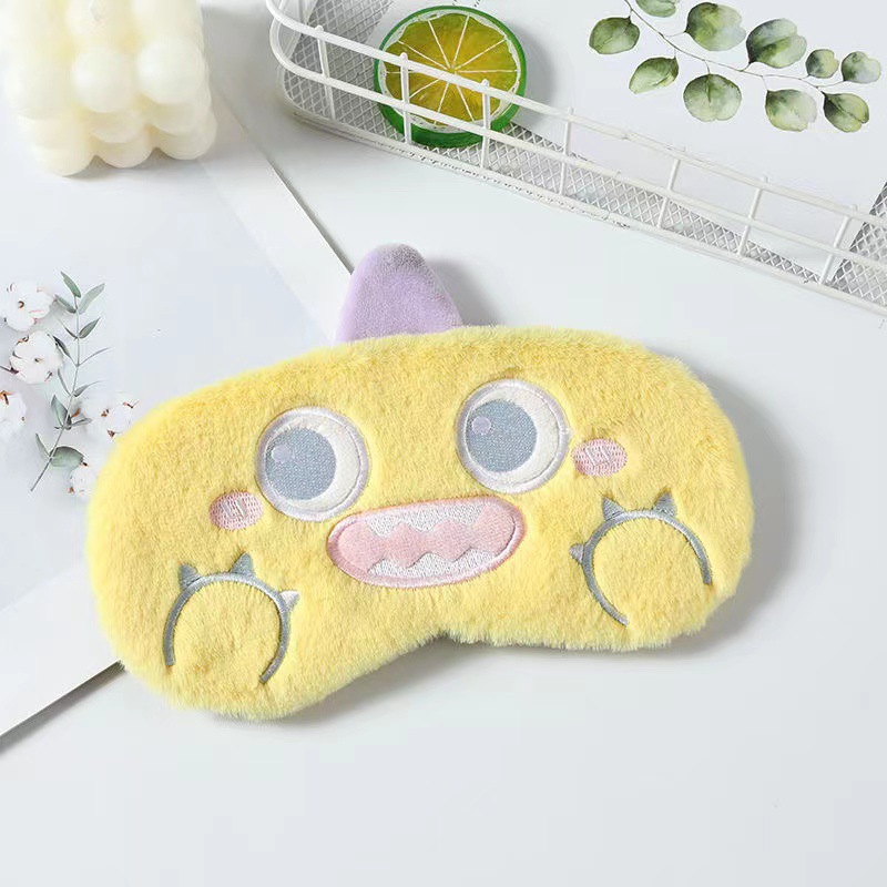 Nuevo sueño sombreado chica dormir especial máscara de ojo estudiante máscara de ojo aliviar la fatiga ocular conejo oso monstruo