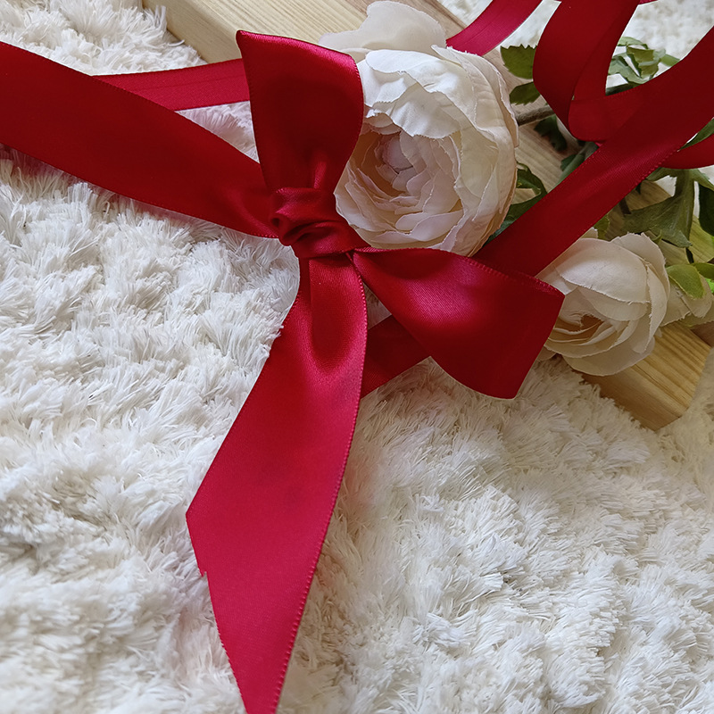 Suministro directo de fábrica vino rojo poliéster cifrado con festivo regalo de mano caja de dulces de boda fuente de embalaje lote de cinta