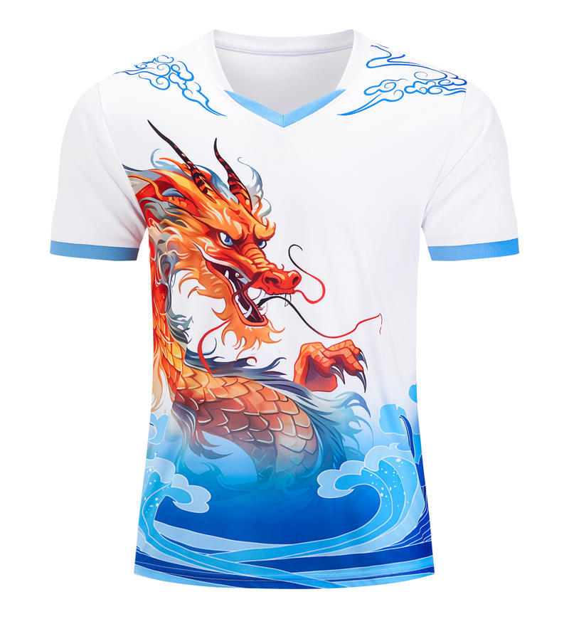 Trajes de fútbol trajes de entrenamiento con patrón de dragón mangas cortas 2025 nuevos trajes deportivos de carreras de barcos dragones