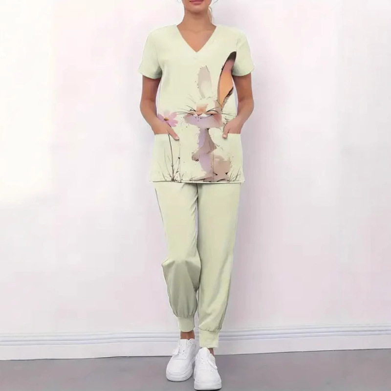 European and American New 2025 New Fashion Trendy High-Quality Short-Sleeved Protective Work Clothes and Pants Suits