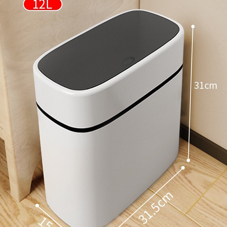Japanese-Style Narrow Gap Trash Can for Bathroom, Creative Household Trash Can, Press-Type Trash Can with Lid, New Model Wholesale Japanese-Style Narrow Gap Trash Can for Bathroom, Creative Household Trash Can, Press-Type Trash Can with Lid, New Model Wholesale