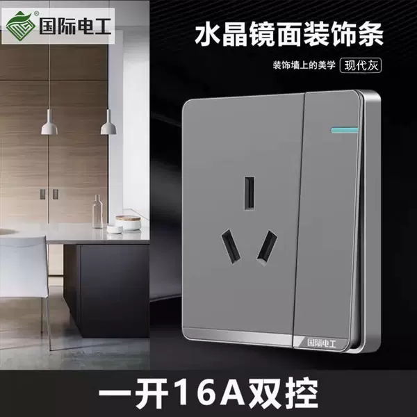 1 three holes (16A) (modern gray)