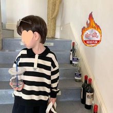 宝宝上衣秋冬儿童卫衣秋季潮流条纹韩系童装穿搭秋秋季衫男童