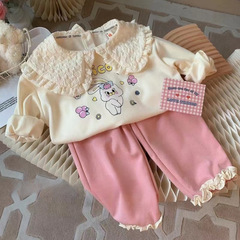 Girls' Autumn Clothes Set 2023 New Style Baby Girl Western Princess Two-piece Set Children's Spring and Autumn Children's Korean Trend