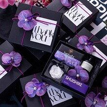 神秘紫高级感轻奢方形伴手礼盒送宾客商务实用美业小礼品商务套装