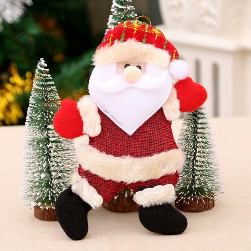 Decoraciones de Navidad anciano muñeco de nieve ciervo regalos de Navidad pequeño colgante muñeca de peluche colgante de árbol de Navidad suministros