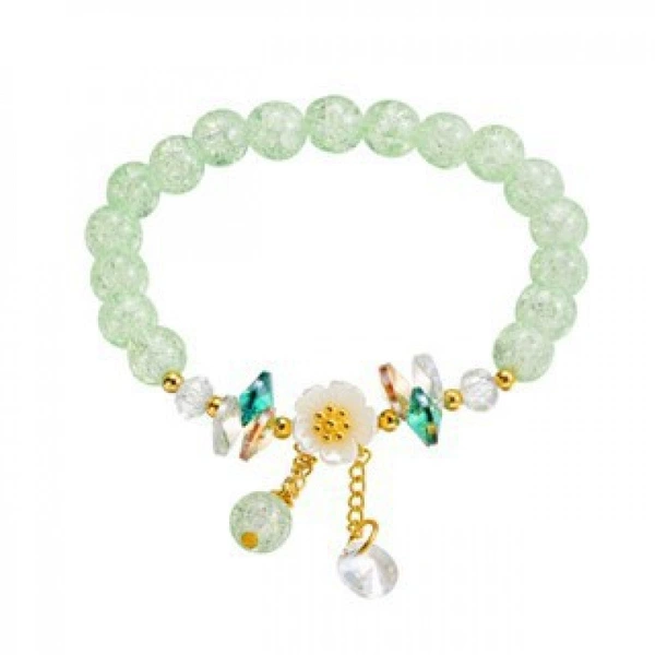 Green fresh bracelet flower-shaped