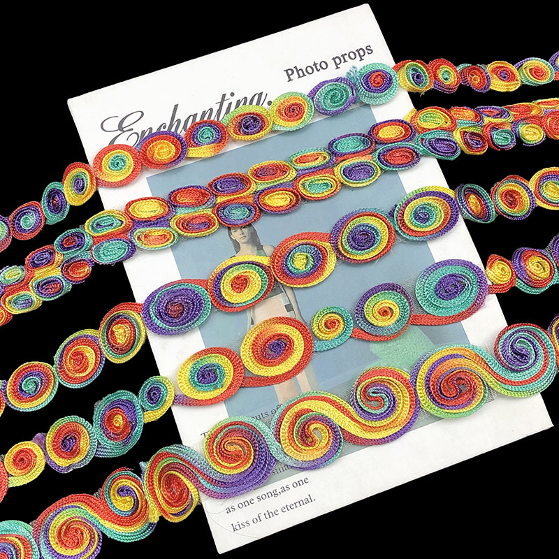 现货批发花边刺绣股绳绣 diy婚纱表演服车骨花边蕾丝花边服装辅料