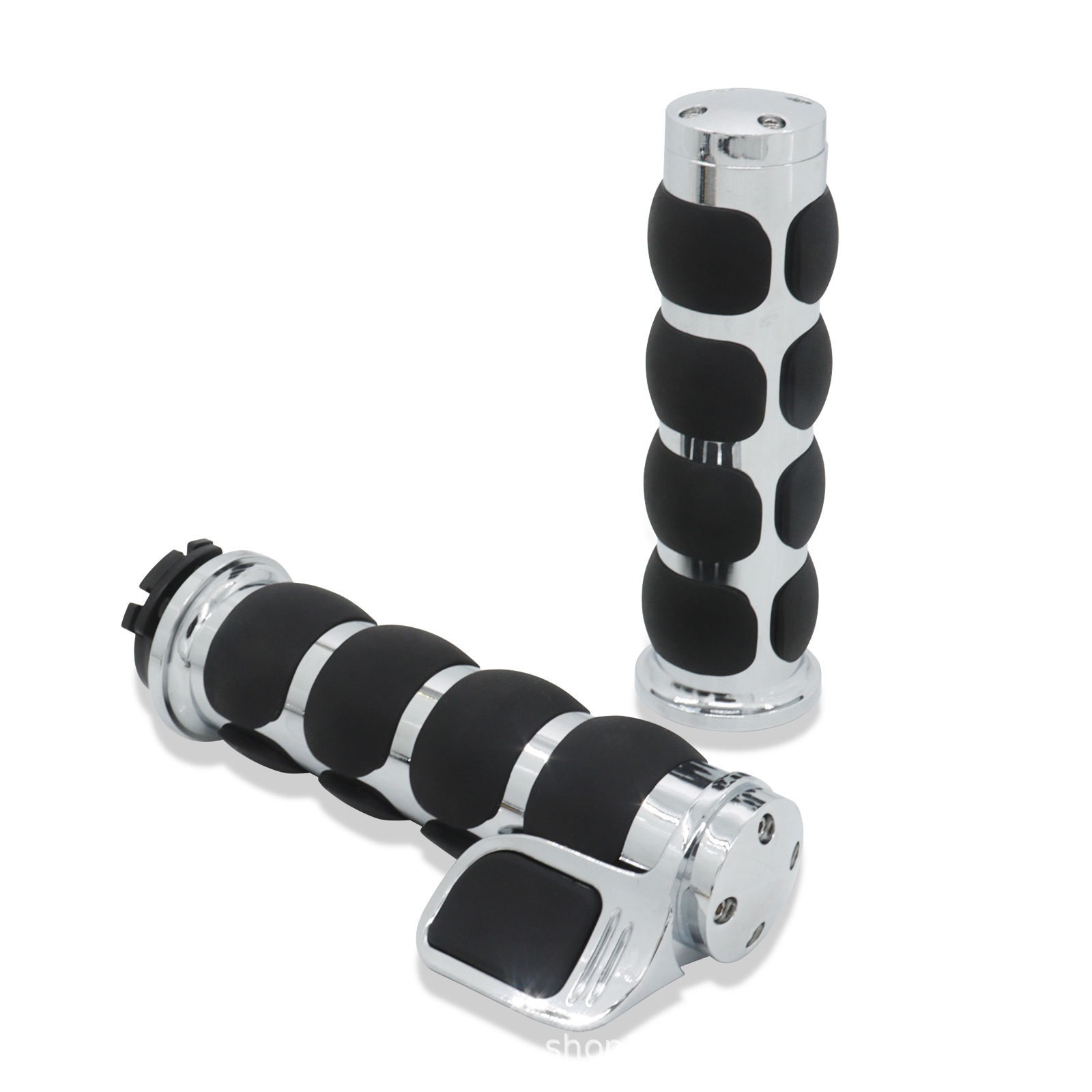 Harley Motorcycle Left and Right Handlebar Rubber Sleeves with Aluminum Material Special Factory Wholesale Anti-Slip Handles