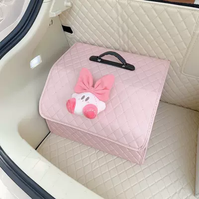Car storage bag/box, trunk storage box storage box - bow-pink-doll-doll-pink-storage-box-large