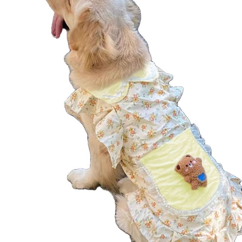 ペット 大型犬 大型犬 超かわいい ゴールデンレトリバー ボーダーコリー 犬服 中型 花柄 サモエド ラブラドール|undefined