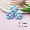 Blue, flowered, 26mm