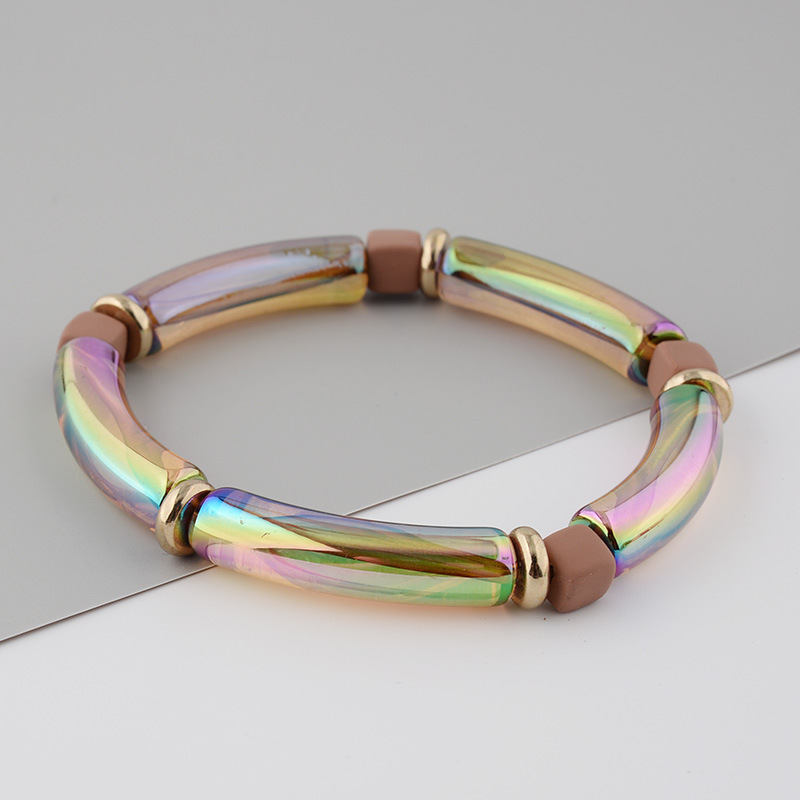 Acrylic Material Novelty Colorful Arylic Beaded Bracelets Wholesale