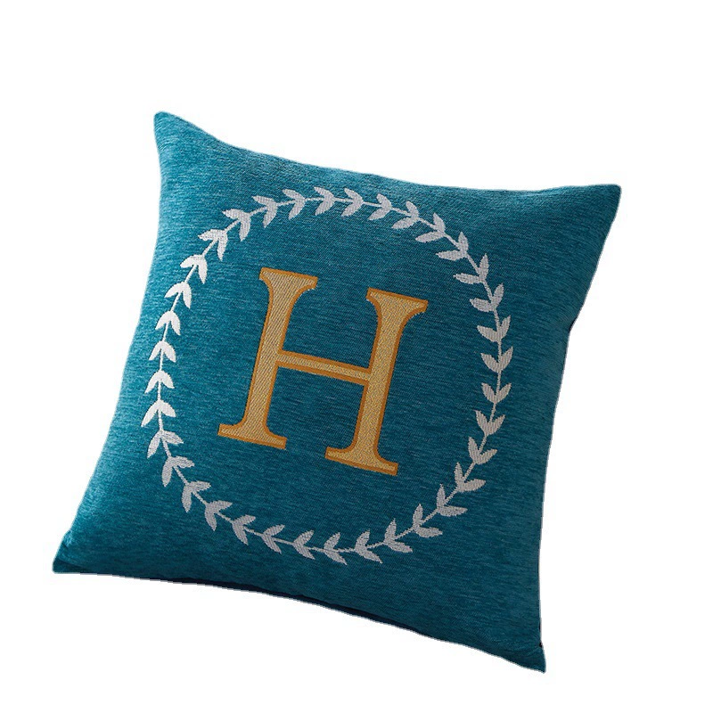 Nantong home textile manufacturer chenille large pillow furniture car gift pillow bedside sofa H-shaped
