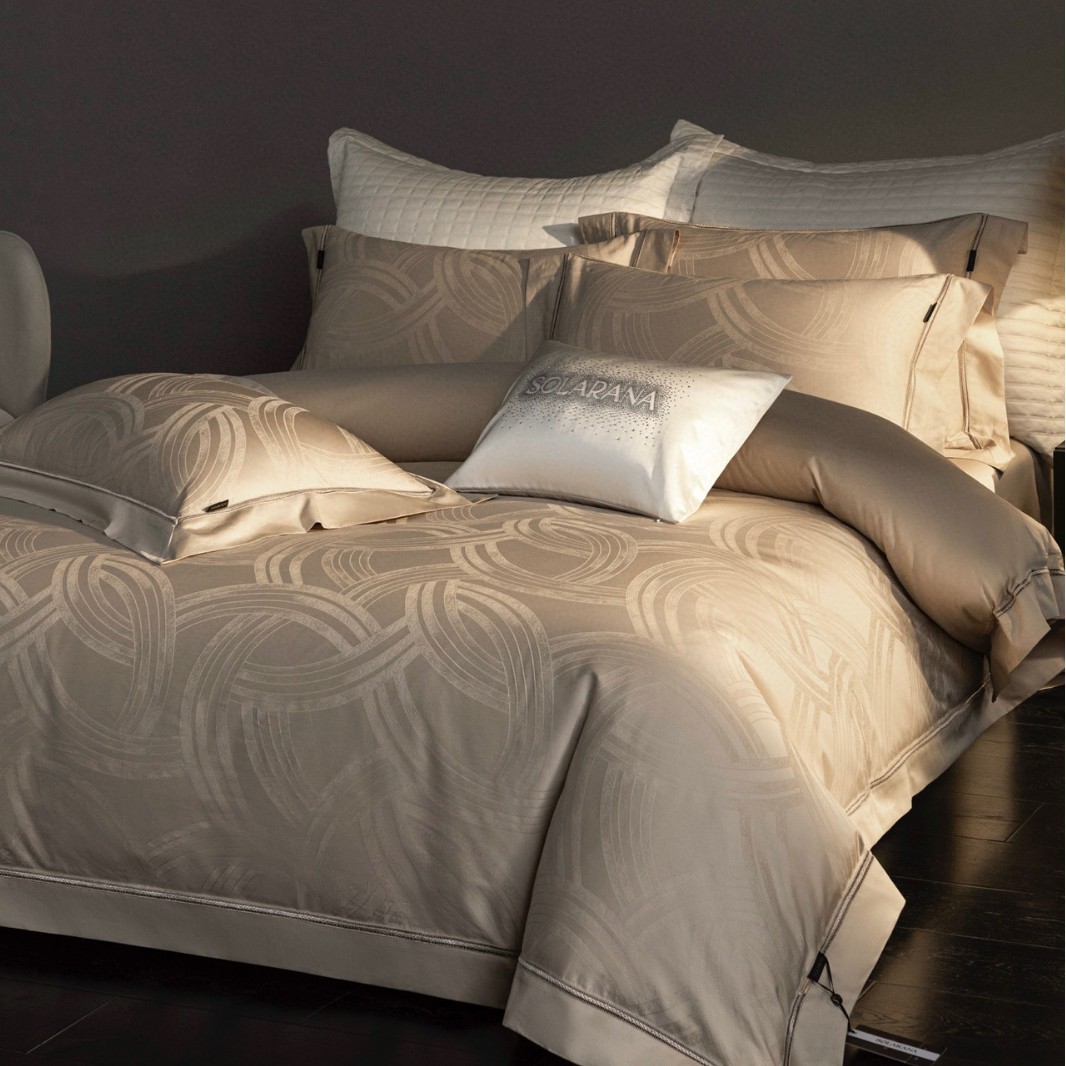 Wholesale Italian High-End Jacquard Ultra-Soft Sleepwear-Grade Bedding Pure Cotton Island Cotton Long-Staple Cotton Four-Piece Set 2