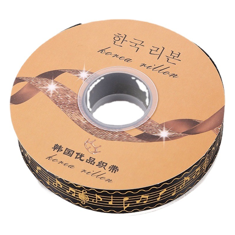 Nuevo de alta calidad láser oro nota hecha a mano DIY cinta bar soporte Decoración Accesorios ropa fabricante en stock