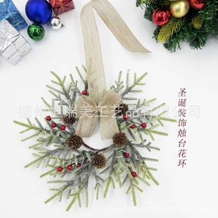 Factory Direct Sales Amazon Best-Selling Christmas Decoration Garland Handmade Holiday Decoration Bow Christmas Garland