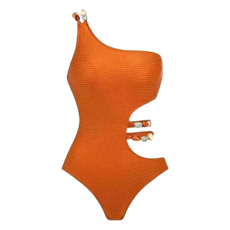 Amazon 2024 European and American Foreign trade new French mesh skirt swimsuit women's sexy hollow women's swimsuit in stock