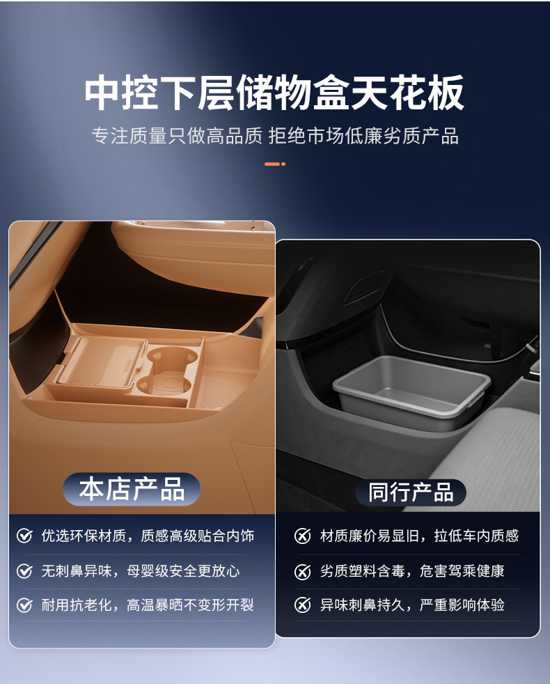26 models of Xpeng GX under-center console storage boxes, car storage boxes, car modification liquid silicone, no odor when exposed to sunlight