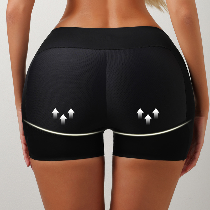 High-Waisted Tummy Control Shaping Shorts for Women, Peach Butt Padded Lift-Up Pants, Seamless Fake Butt Padded Boxer Briefs