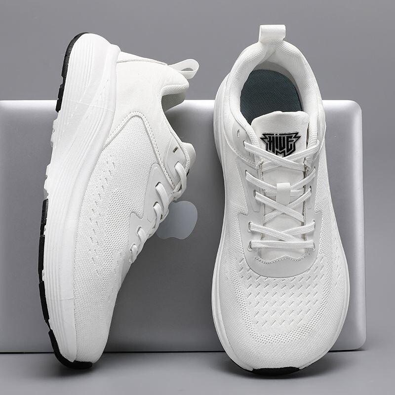 Large Size Wide-Foot Shoes for Summer, Versatile Single Mesh Breathable Rebound Soft Sole Plus Fat and Height Wide-Last Sports Running Shoes for Men and Women