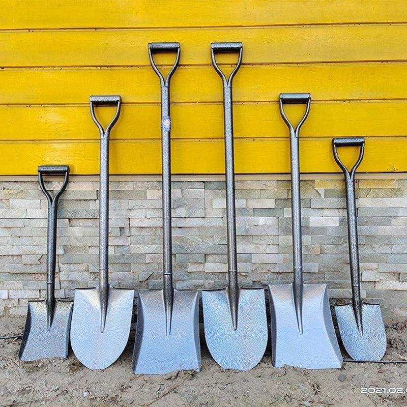 钢锹锰钢淬火银纹烤漆外贸款大锹面加厚车载锹户外露营锹其他