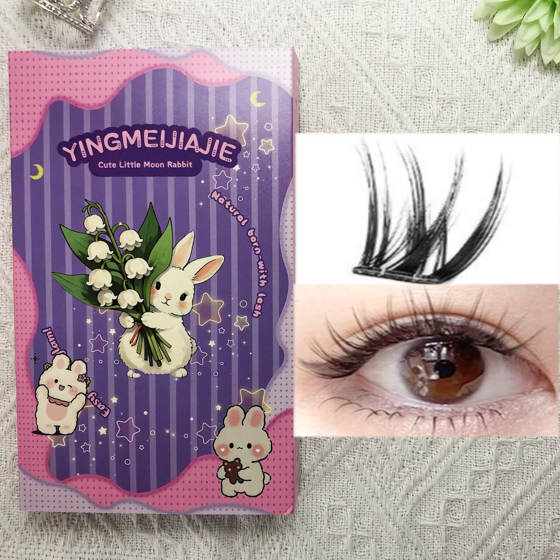 20 filas de paquete de regalo de pestañas falsas transfronterizas YF24 apariencia natural deformación gruesa nueva pestañas falsas sin pegamento