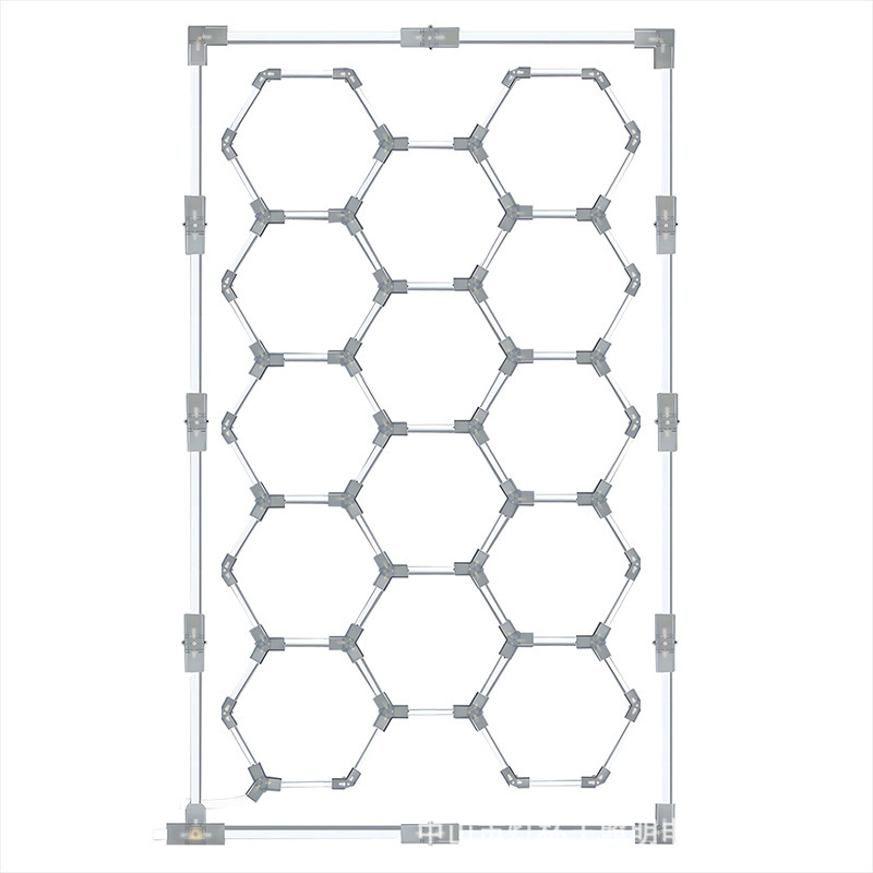 Lámpara de panal transfronteriza gimnasio barbería LED hexagonal empalme a prueba de agua a prueba de polvo luz de lavado de automóviles de alto brillo lámpara de estación de trabajo