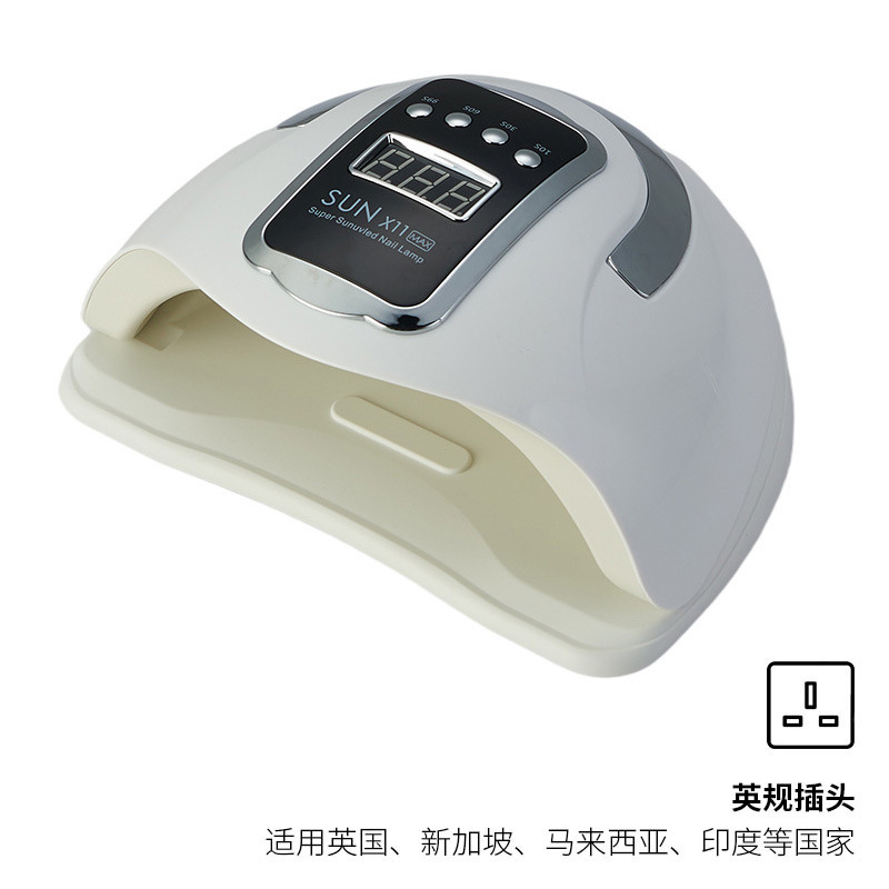 Lámpara de Fototerapia de Uñas Transfronteriza de 220W de Alta Potencia, Lámpara Portátil de Terapia de Luz UV para Uñas, Lámpara Inteligente de Secado Rápido para Curado de Uñas