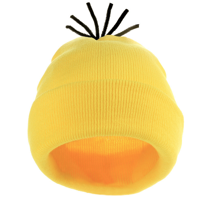 Little Yellow Hat Knitted Hat Halloween Costume Embroidered Pullover Hat Cosplay Role-Playing Hat