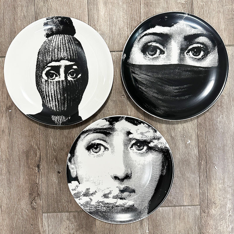 Export Gothic Queen Series Ceramic Art Decorative Hanging Plate Dinner Plate Living Room Dining Room Wall Decorative Ornaments 12 Inch